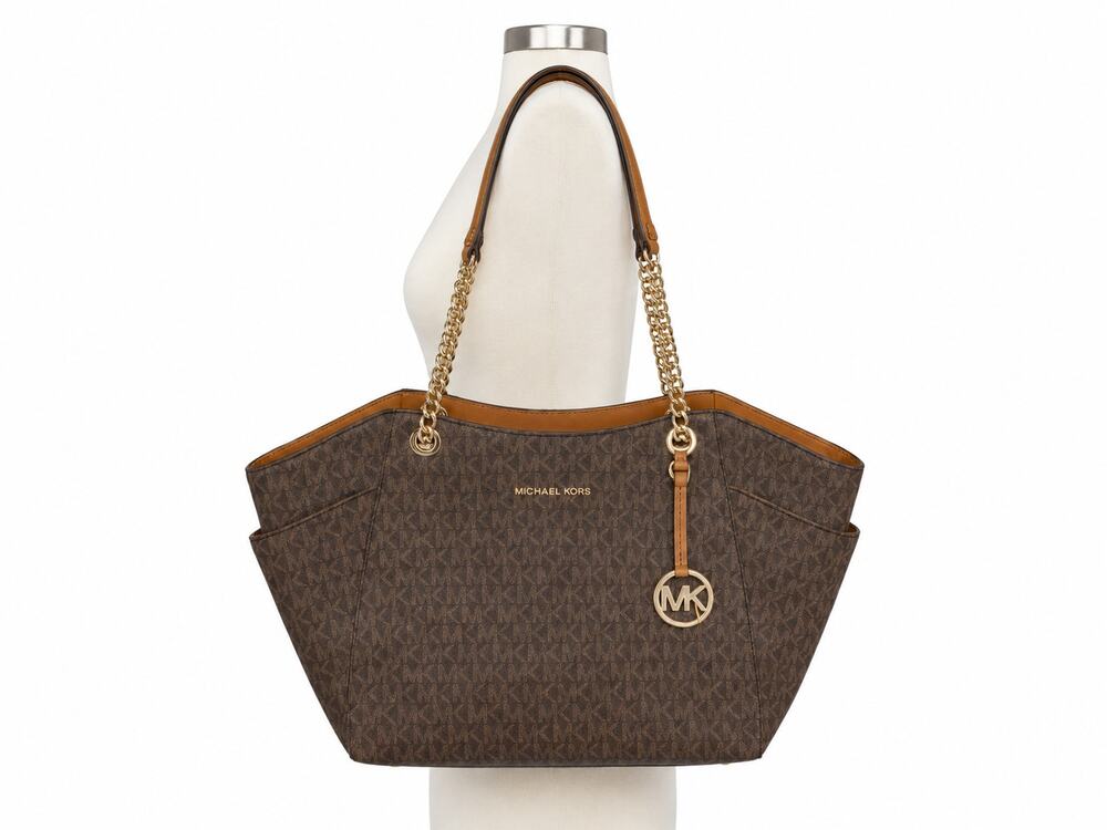 Michael Kors Jet Set Large Signature Logo Shoulder Tote